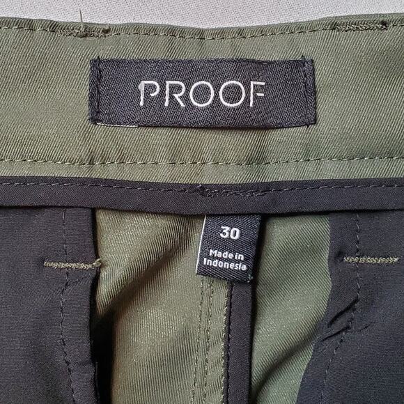 Proof Huckberry Mens Size 30X31 Nomad Chino Straight Fit Performance Pants Green - Picture 7 of 9
